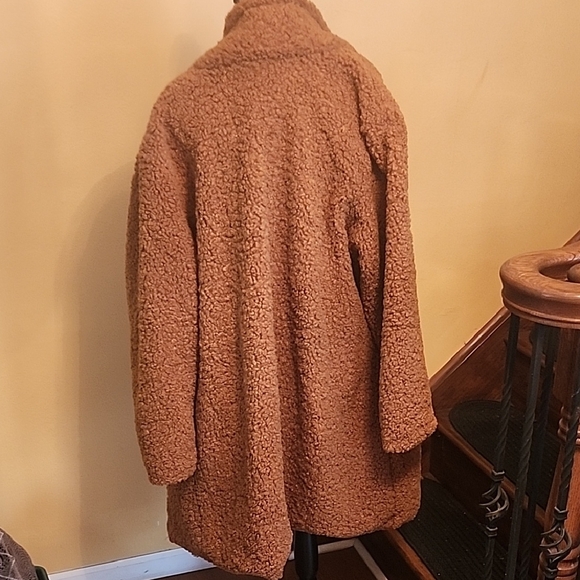 Ashley Stewart Cozy Brown Teddy Jacket NWOT Size 18/20 – Plush & Warm - Picture 6 of 6